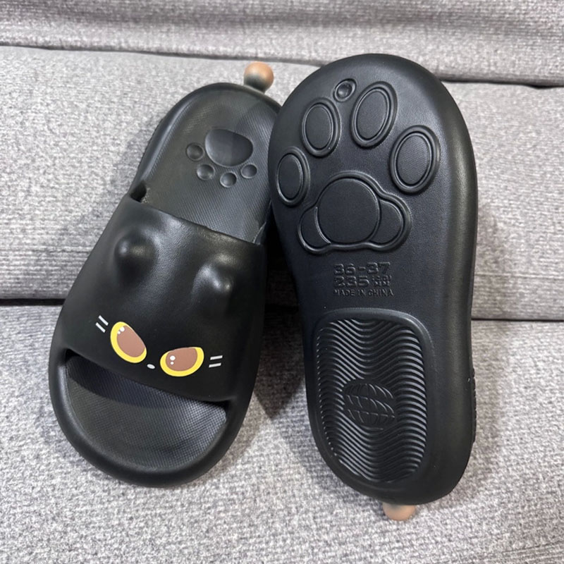 Water Shoes - Nieuwe schattige 3D zwarte kattenpootjes slippers
