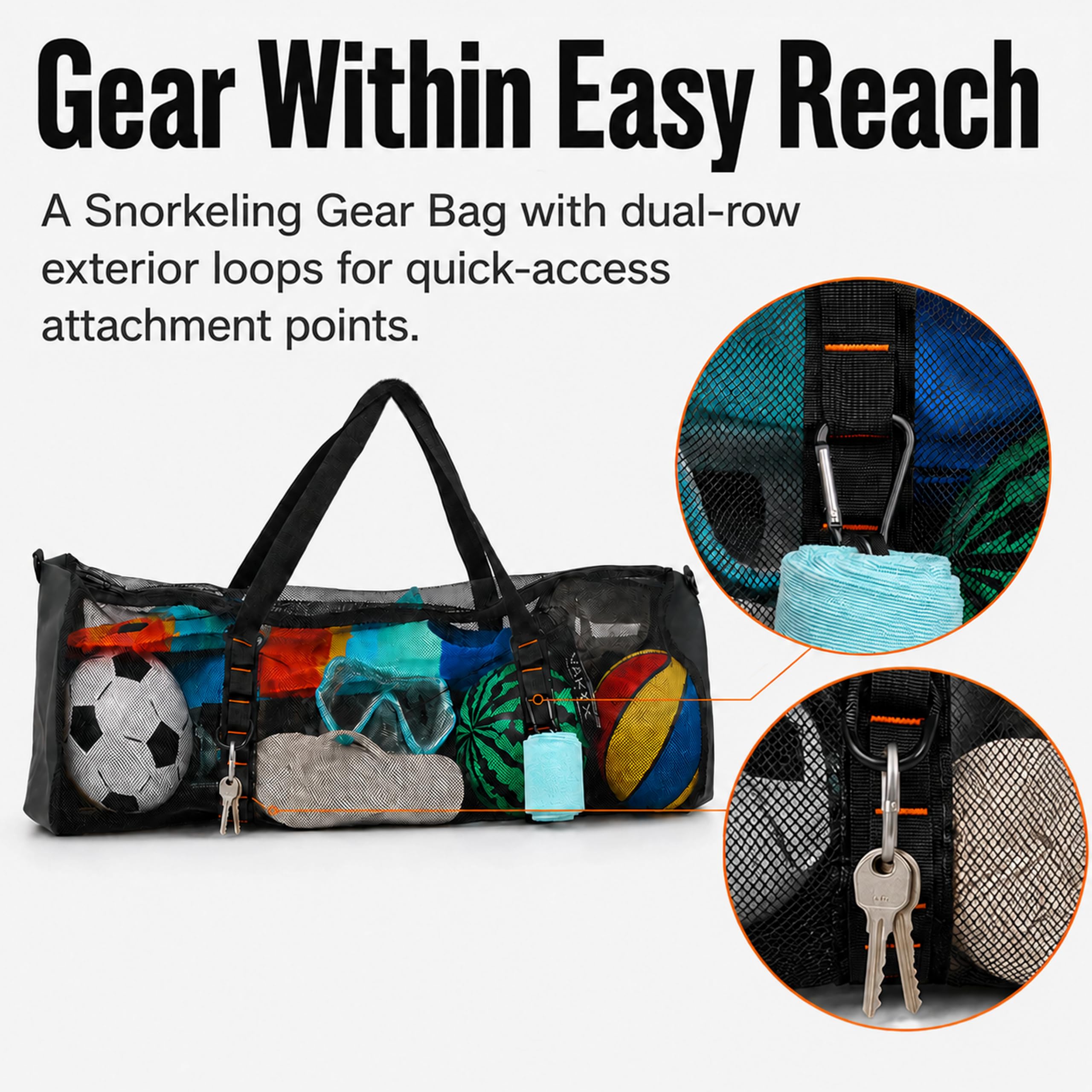113L & 43L Mesh duik- en reist - Snorkeling Gear recensie en prijs