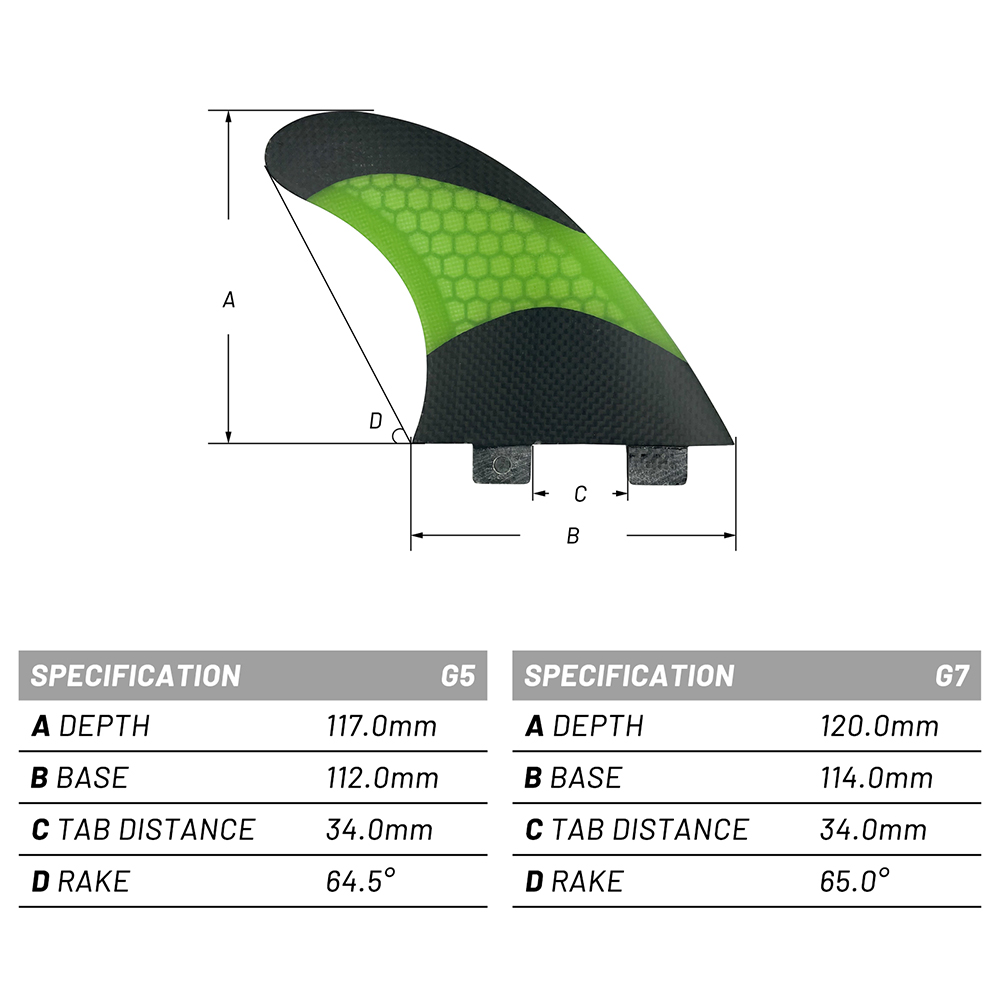 UPSURF FCS G5/G7 Quillas Dubbe - Swim Fins recensie en prijs